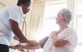 Nurse with patient