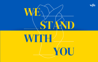 We Stand With You and line art fist