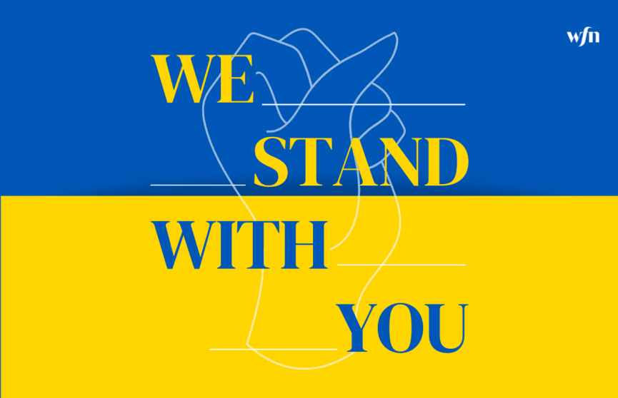 We Stand With You and line art fist