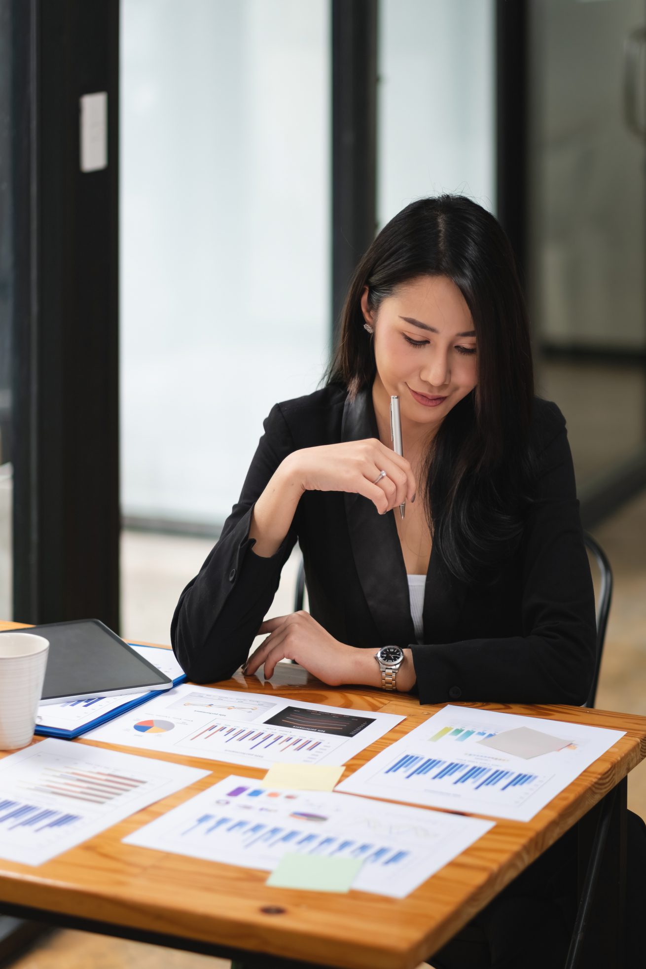 Asian Businesswoman Working