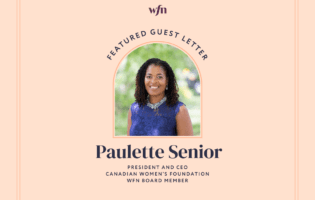 Paulette Senior Headshot with text that reads "Featured Guest Letter"