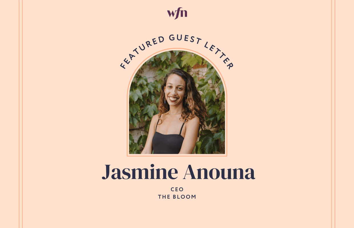 Jasmine Anouna Headshot with text that reads "Featured Guest Letter"