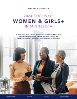 Women's Foundation of Minnesota 2024 Status of Women & Girls+ in Minnesota report cover